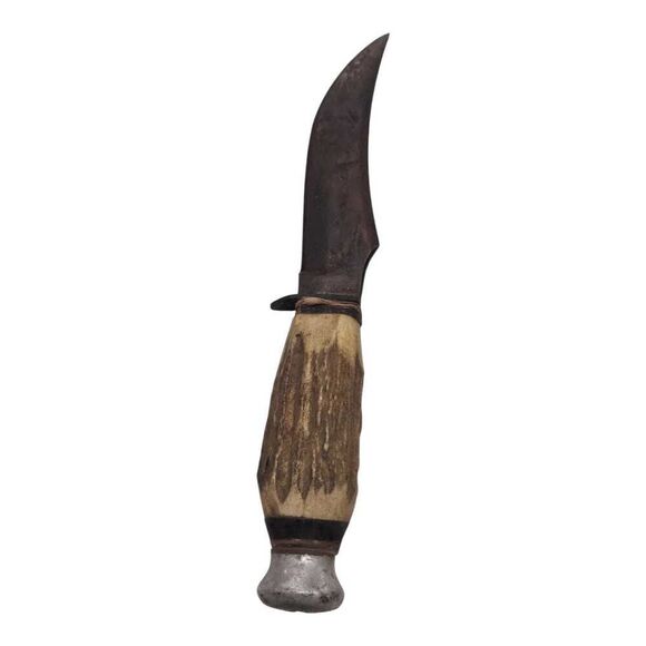 Vintage Solingen Germany 13970 Filet Knife Fixed Blade Stag Antler Survival - Picture 2 of 7